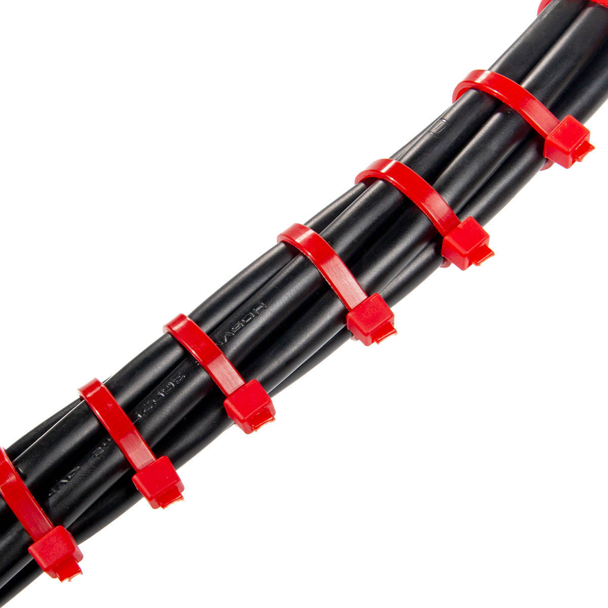 Стяжка нейлоновая Fortisflex КСС красная (100шт)